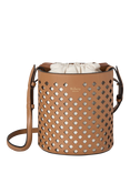 Mulberry Perforated Leather Bucket Bag, Toffee