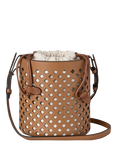 Mulberry Perforated Leather Bucket Bag, Toffee