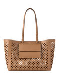 Mulberry Perforated Leather Tote Bag, Toffee