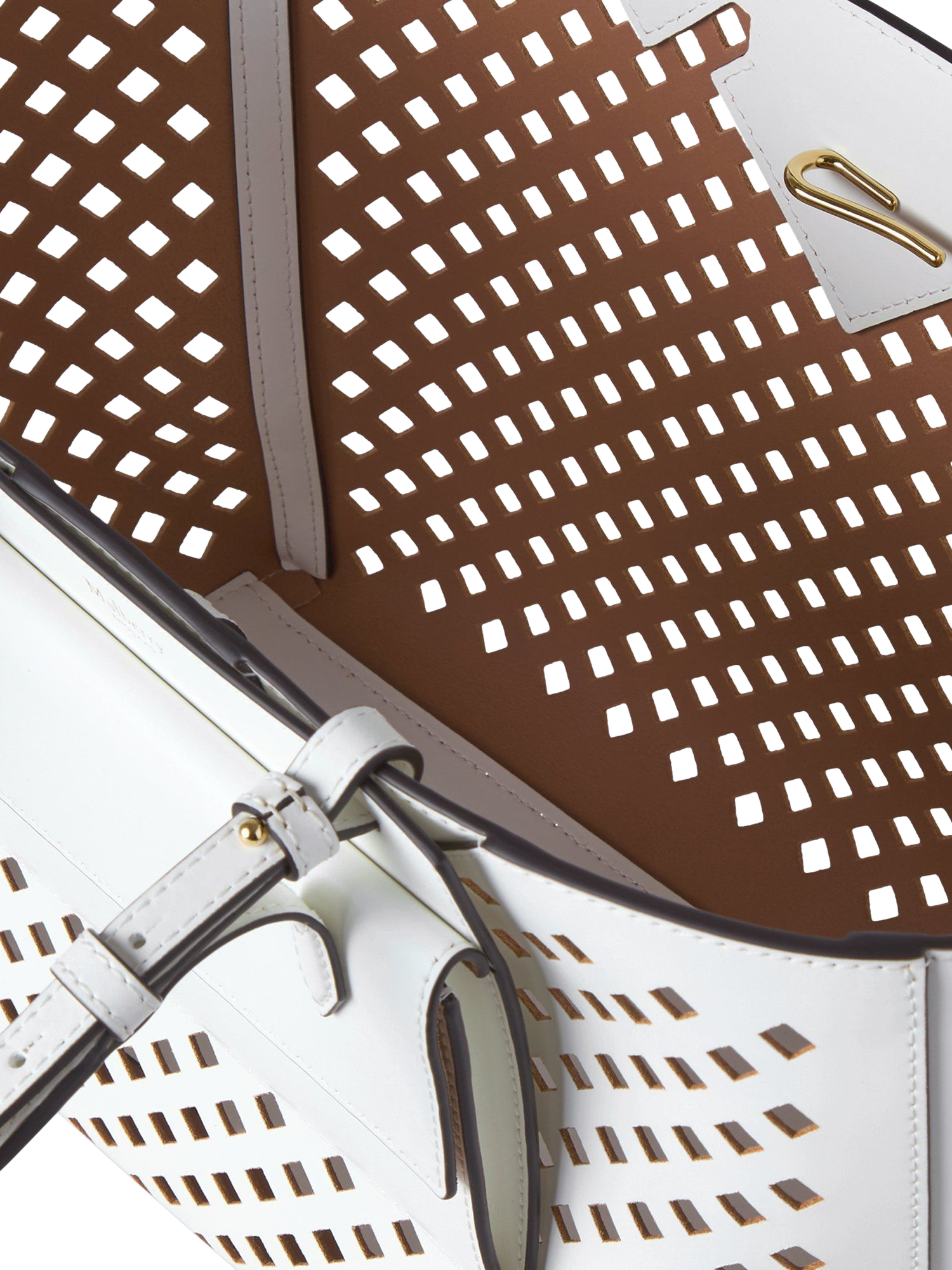 Product image 6 of 7, which shows Mulberry Perforated Leather Tote Bag, White