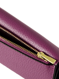 Mulberry Darley Small Classic Grain Leather Folded Multi-Card Wallet, Orchid Bloom