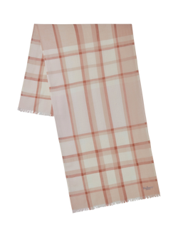 Mulberry Mega Check Wool Cashmere Scarf, Cashmere Taupe/Eggshell, Cashmere Taupe/Eggshell