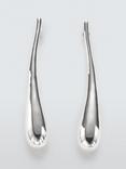 John Lewis Long Teardrop Earrings, Silver