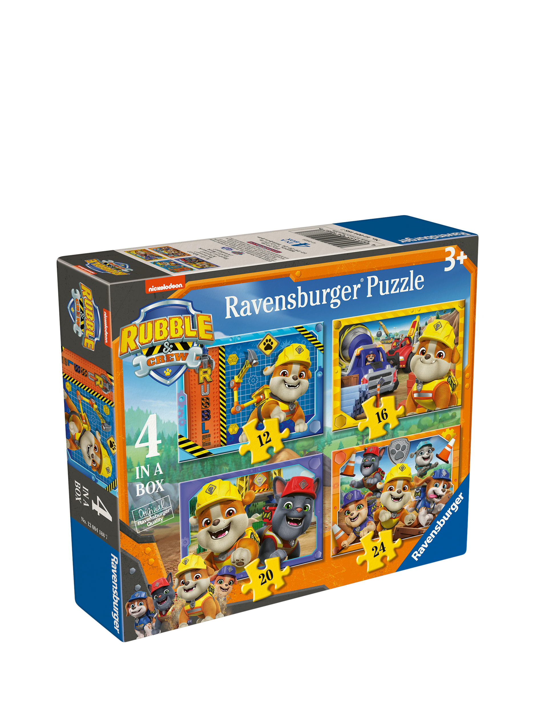 Paw Patrol Rubble & Crew 4 In A Box Ravensburger Puzzle