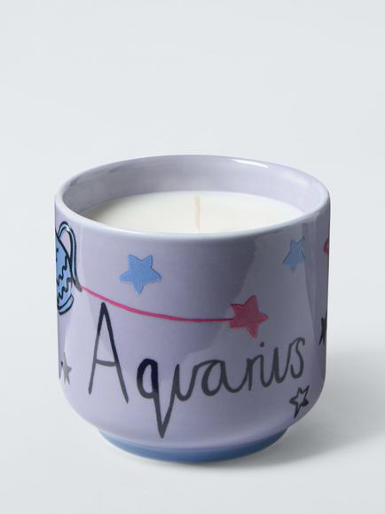John Lewis Zodiac Scented Candle, 250g, Aquarius