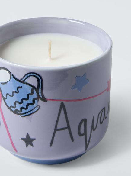 John Lewis Zodiac Scented Candle, 250g - view 2, Aquarius