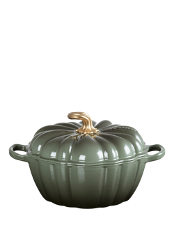 Le Creuset Cast Iron Round Pumpkin Casserole, 24cm, Volcanic - view 2, Thyme