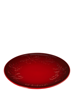 Le Creuset Stoneware Holly Side Plate, 19cm - view 2, Cerise