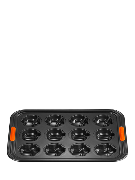 Le Creuset Halloween Carbon Steel Toughened Non-Stick Bake Tray, 12 Cup, Black