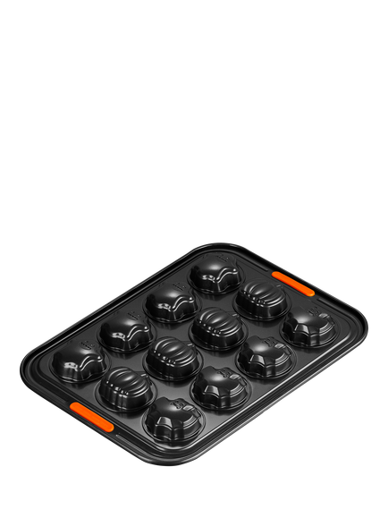 Le Creuset Halloween Carbon Steel Toughened Non-Stick Bake Tray, 12 Cup - view 2, Black