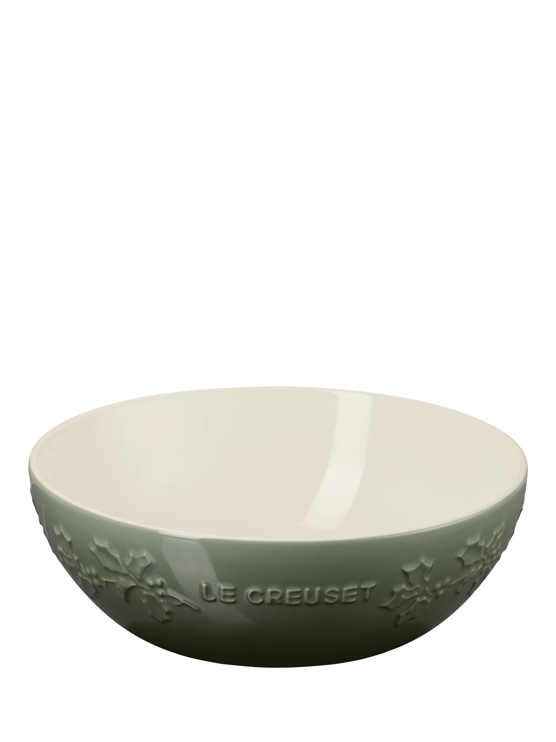 Le Creuset Stoneware Holly Serve Bowl, 25cm, Thyme