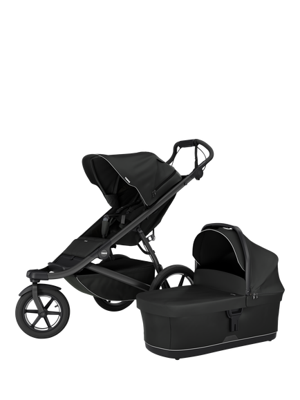 Thule Urban Glide 3 Stroller, Bassinet, Maple Car Seat and Alfi Base Travel System Bundle, Black - view 2, Black