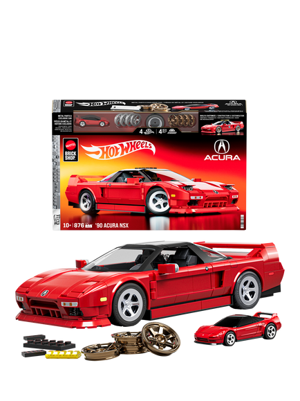 Hot Wheels Mattel Brick Shop 90 Acura NSX Car Building Set - view 2, Multi