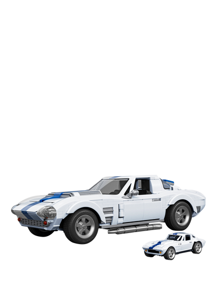 Hot Wheels Mattel Brick Shop Corvette Grand Sport Car Building Set, Multi
