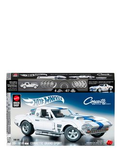 Hot Wheels Mattel Brick Shop Corvette Grand Sport Car Building Set - view 2, Multi
