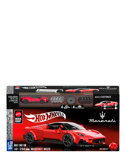 Hot Wheels Mattel Brick Shop Maserati MC20 Car Building Set - view 2, Multi