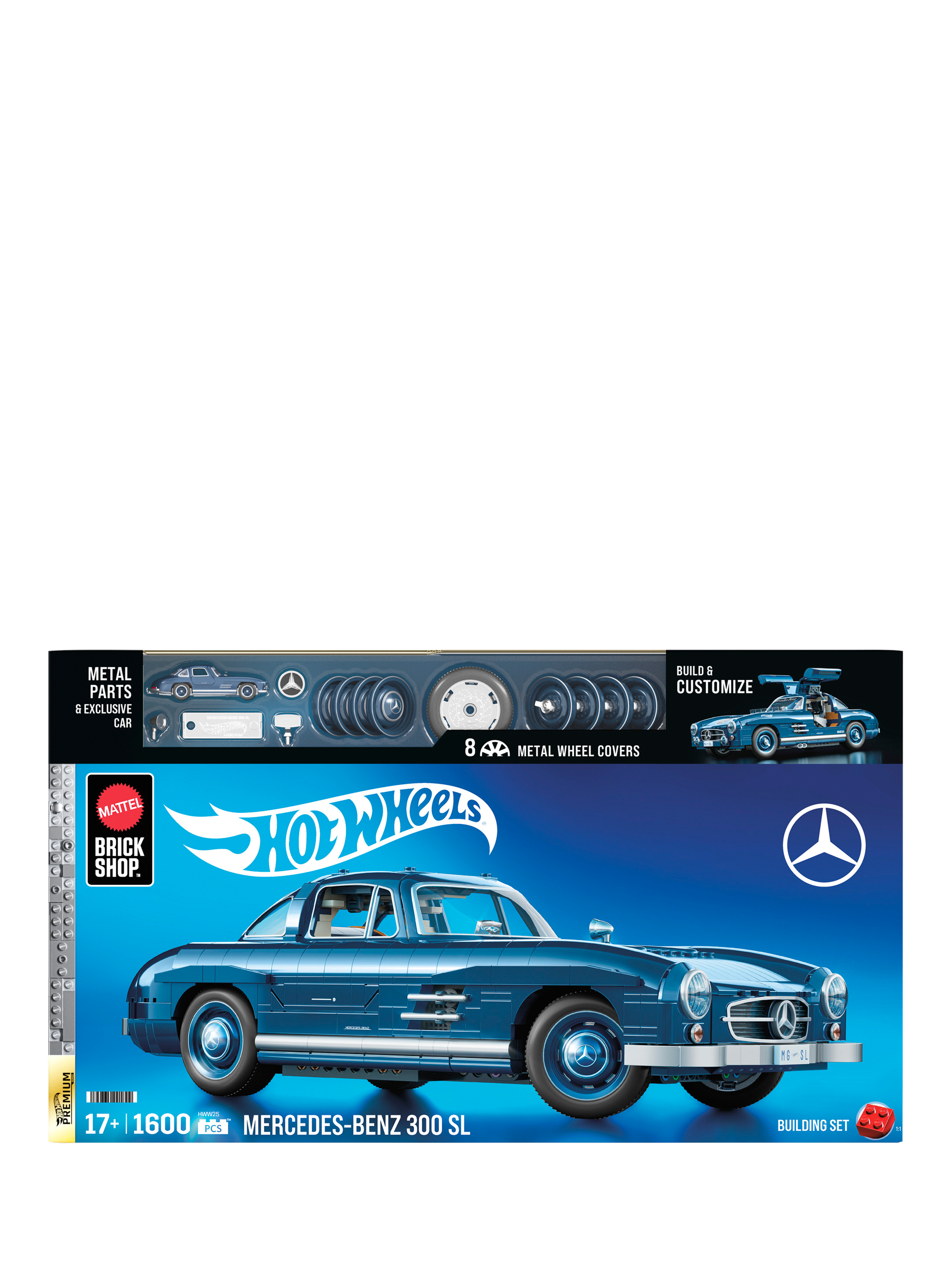 Hot Wheels Mattel Brick Shop Mercedes-Benz 300 SL Car Building Set