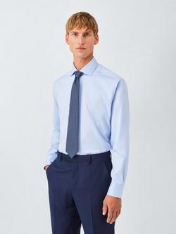 John Lewis Silk Fan Floral Tie - view 2, Airforce