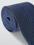 John Lewis Silk Fan Floral Tie, Airforce