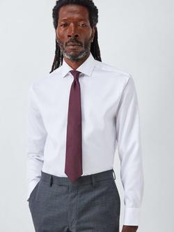 John Lewis Silk Micro Spot Tie - view 2, Burgundy