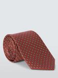 John Lewis Silk Small Diamond Tie, Dusty Orange