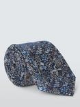 John Lewis Silk Woodland Floral Tie, Navy