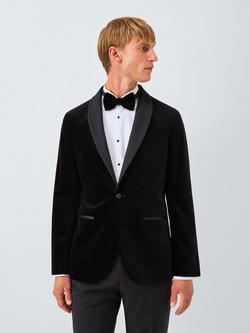 John Lewis Velvet Bow Tie, Black - view 2, Black