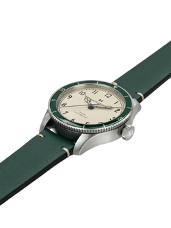 Hamilton H76255810 Unisex Jazzmaster Skeleton Leather Strap Watch, White - view 2, White