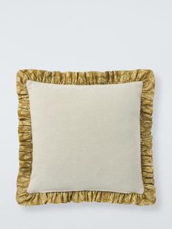 John Lewis x Sanderson Pinjara Stripe Cushion, Multi - view 2, Cream