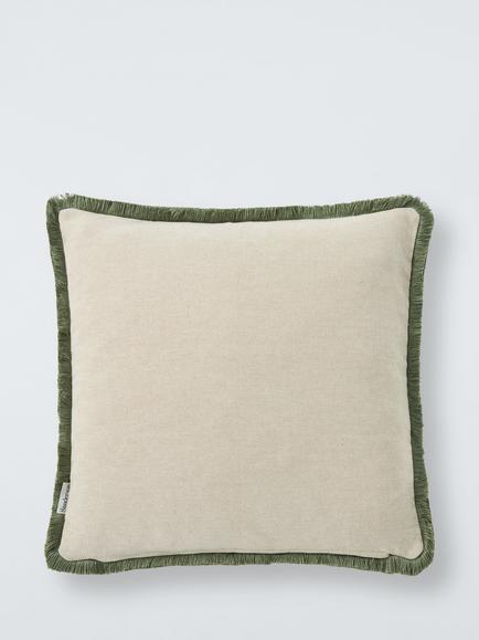 John Lewis x Sanderson Stapleton Park Cushion, Multi - view 2, Red/Multi