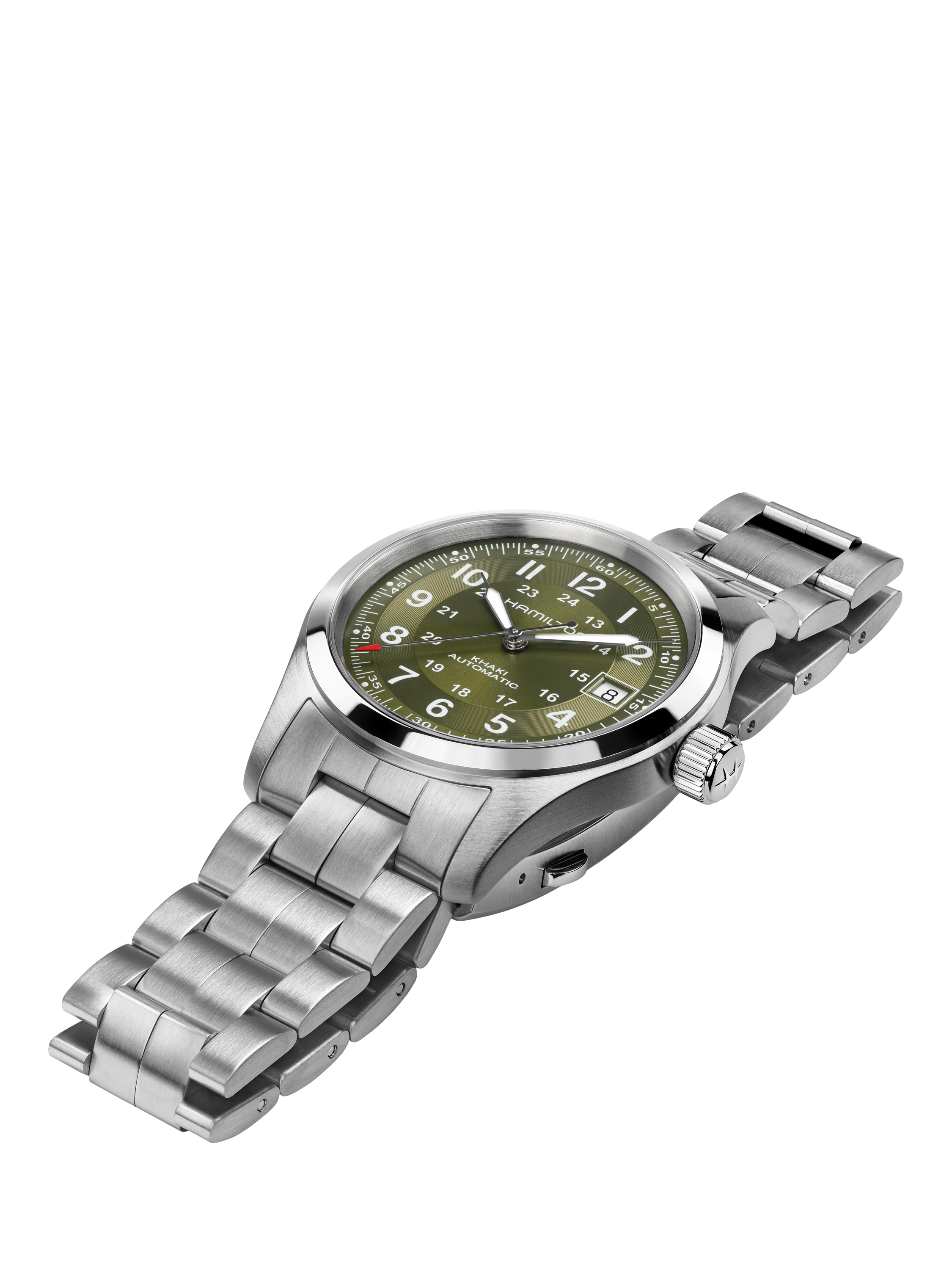 Product image 2 of 6, which shows Hamilton H70455160 Unisex Bracelet Watch, Green