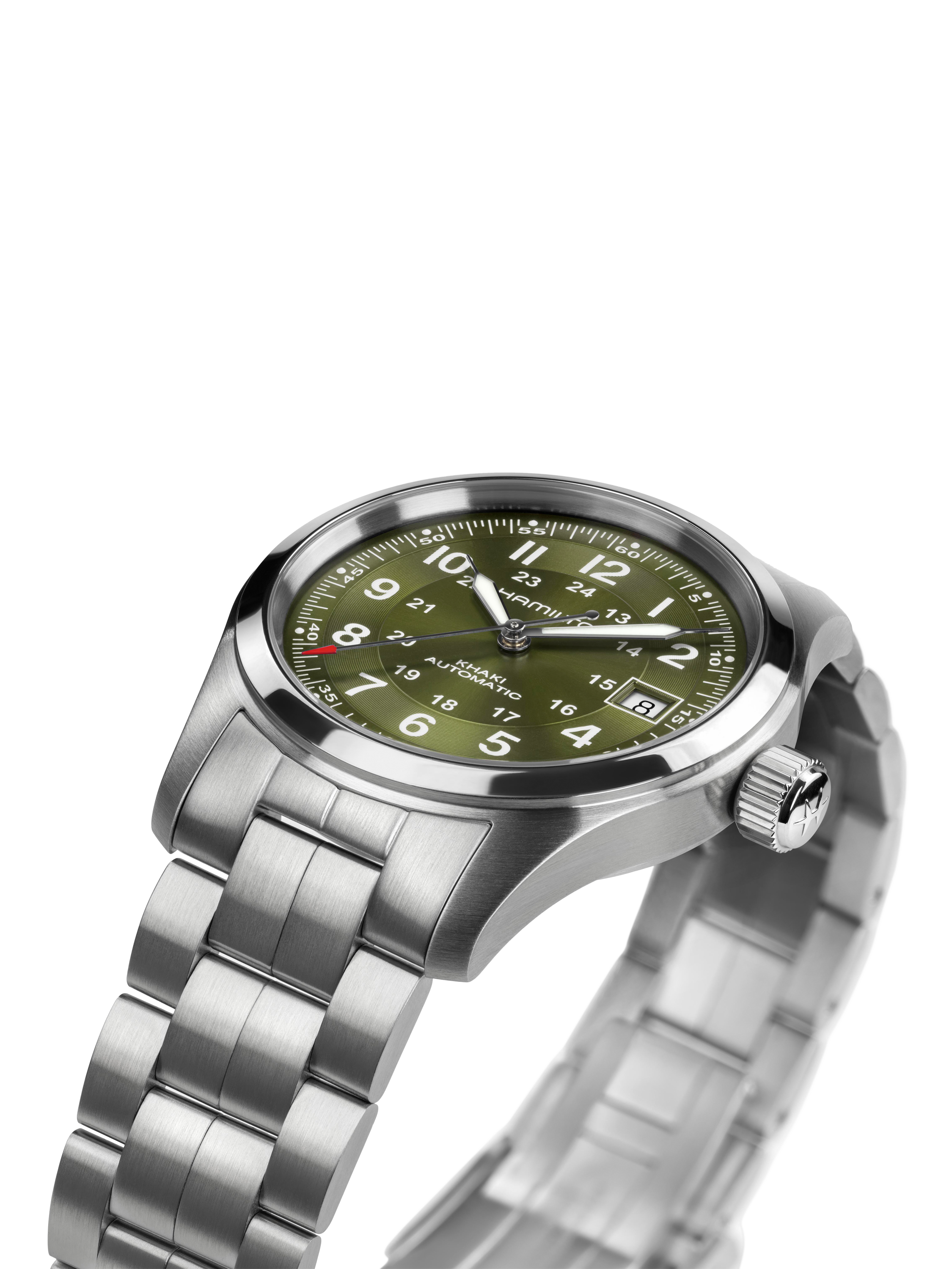 Product image 5 of 6, which shows Hamilton H70455160 Unisex Bracelet Watch, Green