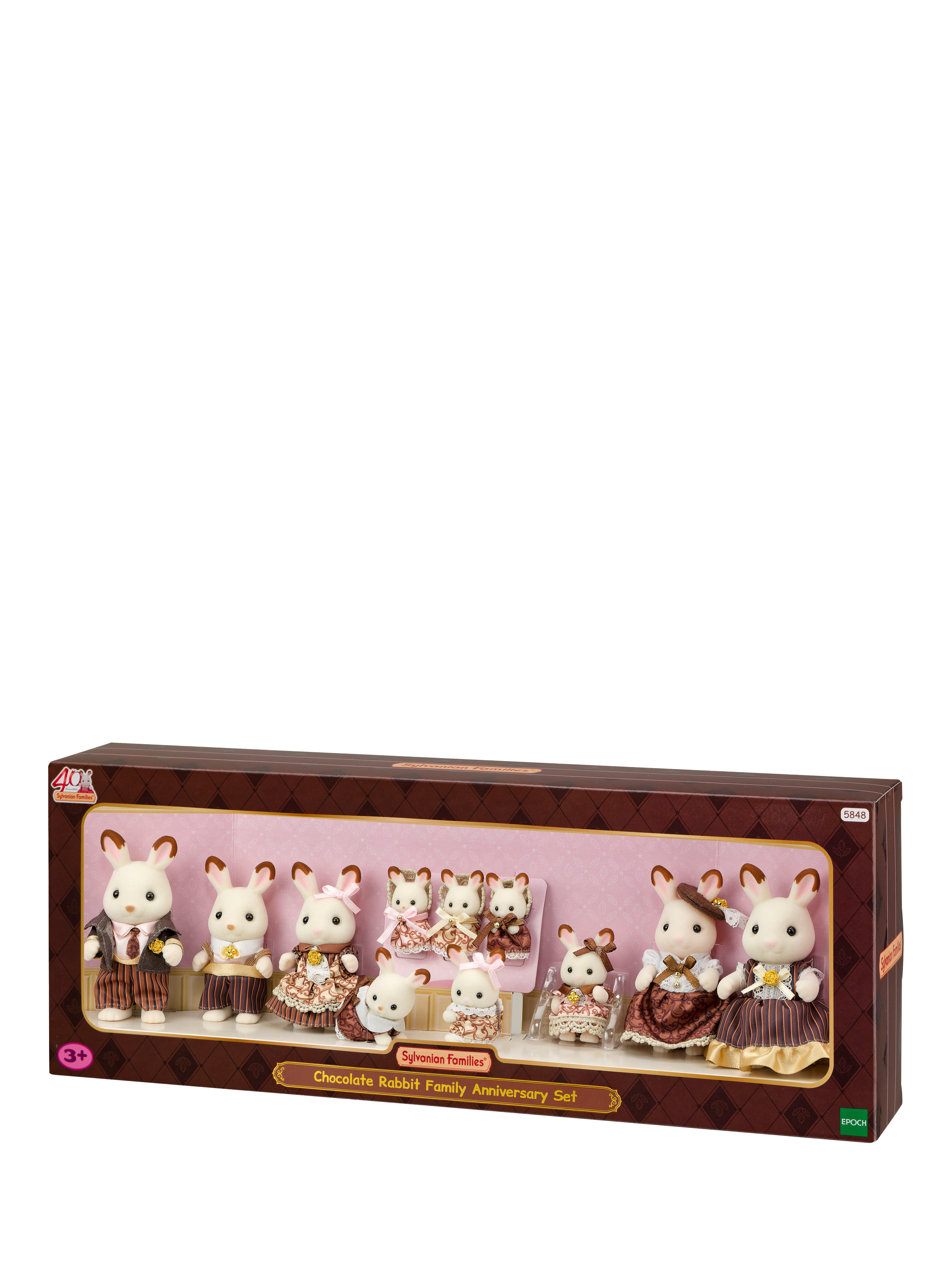Sylvanian Families Chocolate Rabbit Family 40th Anniversary Set - Main Image