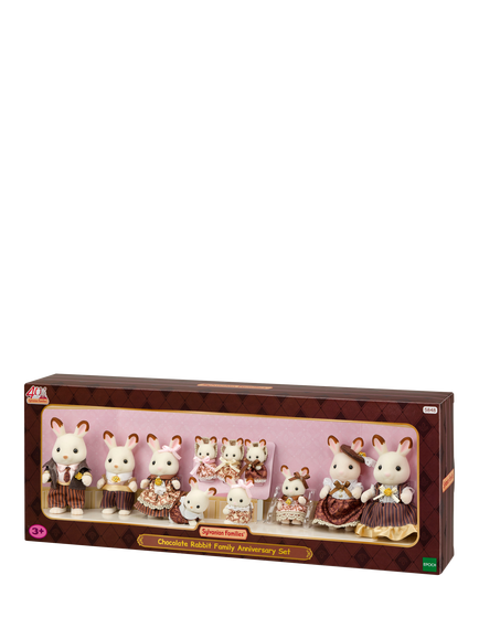 Sylvanian Families Chocolate Rabbit Family 40th Anniversary Set, Multi