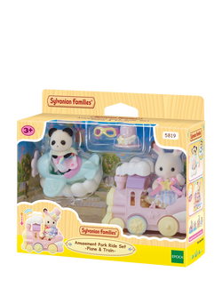 Sylvanian Families Amusement Park Plane and Train Playset, Multi