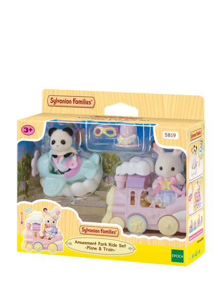 Sylvanian Families Amusement Park Plane and Train Playset, Multi
