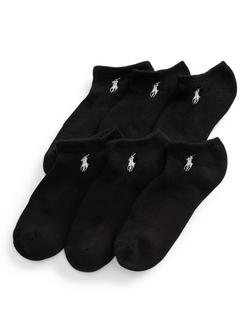Ralph Lauren Low Cut Socks, Pack of 6, Black