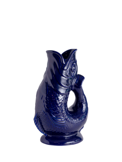 Wade Pottery Fish Earthenware Jug, 1.2L, Cobalt Blue, Cobalt Blue