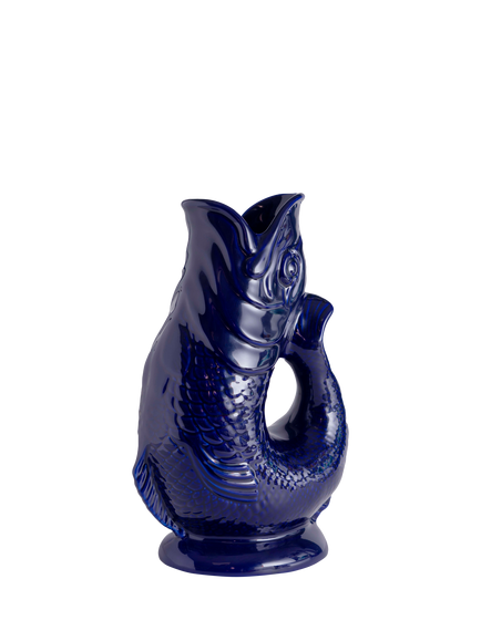 Wade Pottery Fish Earthenware Jug, 1.2L, Cobalt Blue, Cobalt Blue