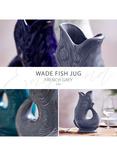 Wade Pottery Fish Earthenware Jug, 600ml, French Grey