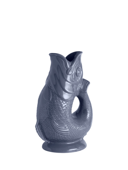 Wade Pottery Fish Earthenware Jug, 1.2L, French Grey, French Grey