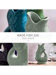 Wade Pottery Fish Earthenware Jug, 1.2L, Sage Green