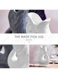 Wade Pottery Fish Earthenware Jug, 1.2L, White