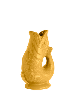 Wade Pottery Fish Earthenware Jug, 1.2L, Yellow, Yellow