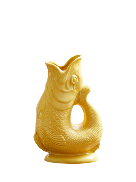 Wade Pottery Fish Earthenware Jug, 1.2L, Yellow, Yellow