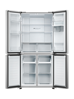 Haier HCR3818EWMM Freestanding 60/40 Fridge Freezer, Inox - view 2, Inox
