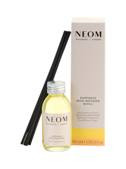 NEOM Wellbeing London Happiness Reed Diffuser Refill, 100ml, 