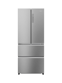 Haier HFR3718ENMM Freestanding 60/40 Fridge Freezer, Inox, Inox