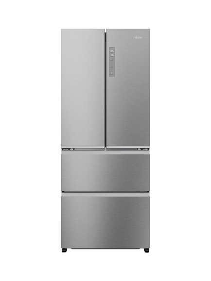 Haier HFR3718ENMM Freestanding 60/40 Fridge Freezer, Inox, Inox