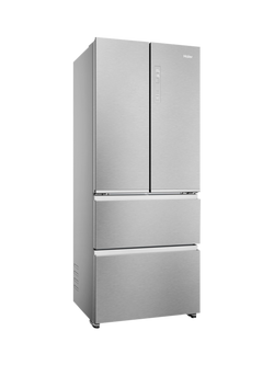 Haier HFR3718ENMM Freestanding 60/40 Fridge Freezer, Inox - view 2, Inox